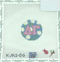 2.75" floral round KJK-Delta Gamma