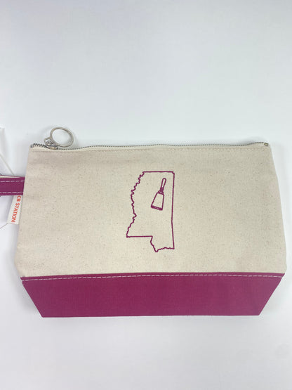 Makeup Bag Maroon MS Cowbell