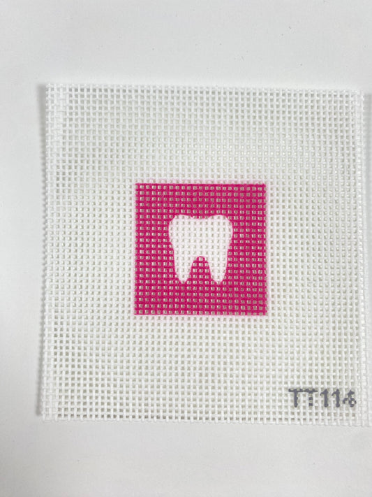 Tooth with Pink Background