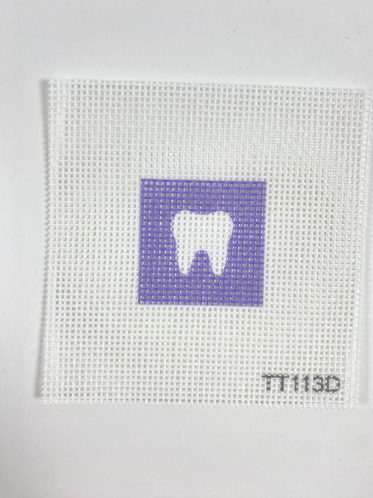 Tooth with Purple Background