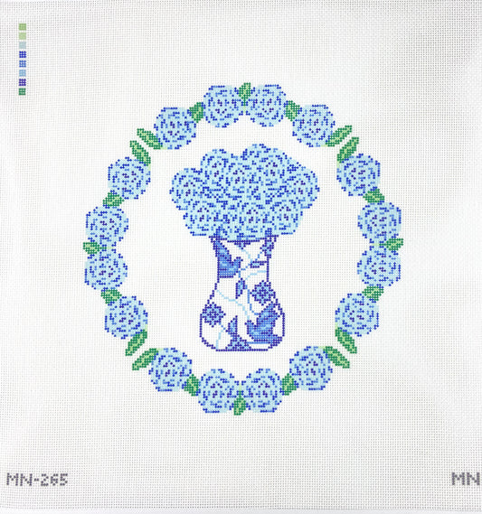 Porcelain Blooms Hydrangea Wreath