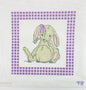 Bunny Lovey with Gingham Border