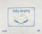 Baby Sleeping Needlepoint Canvas Blue