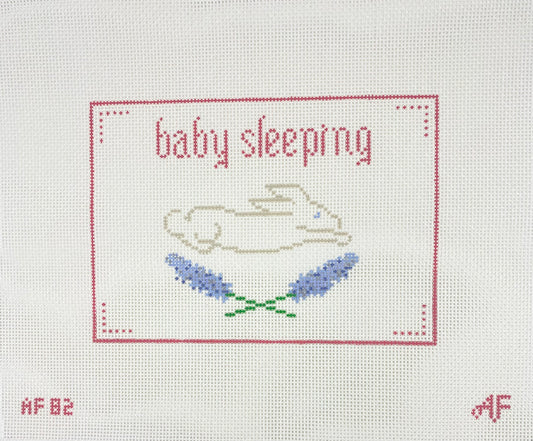 Baby Sleeping Needlepoint Canvas Pink
