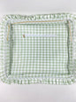 The Ruffle Carryall Project Bag-Green check