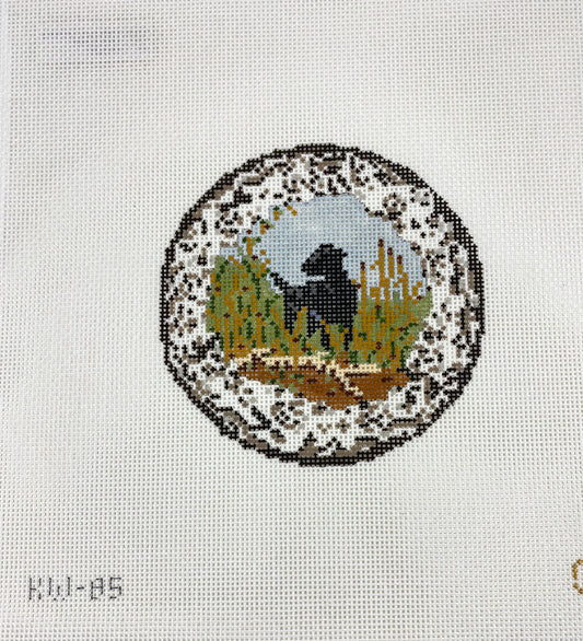 Transferware Dog Plate