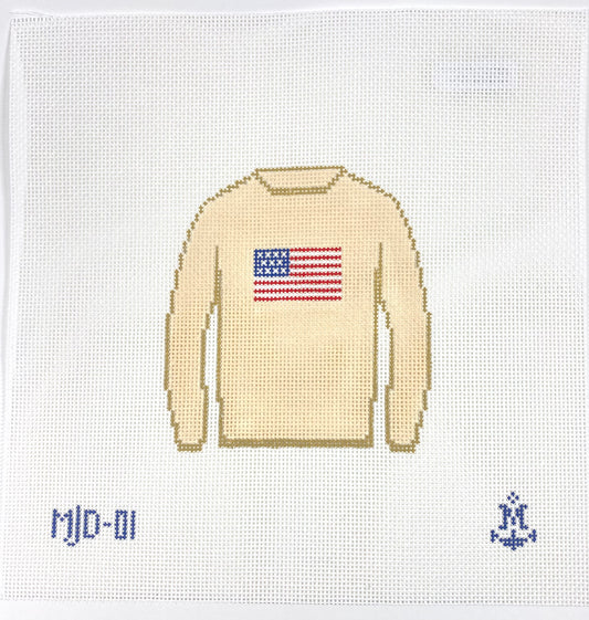 American Flag Sweater (Cream)