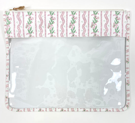 Large Emma Stripe Project Bag Pink