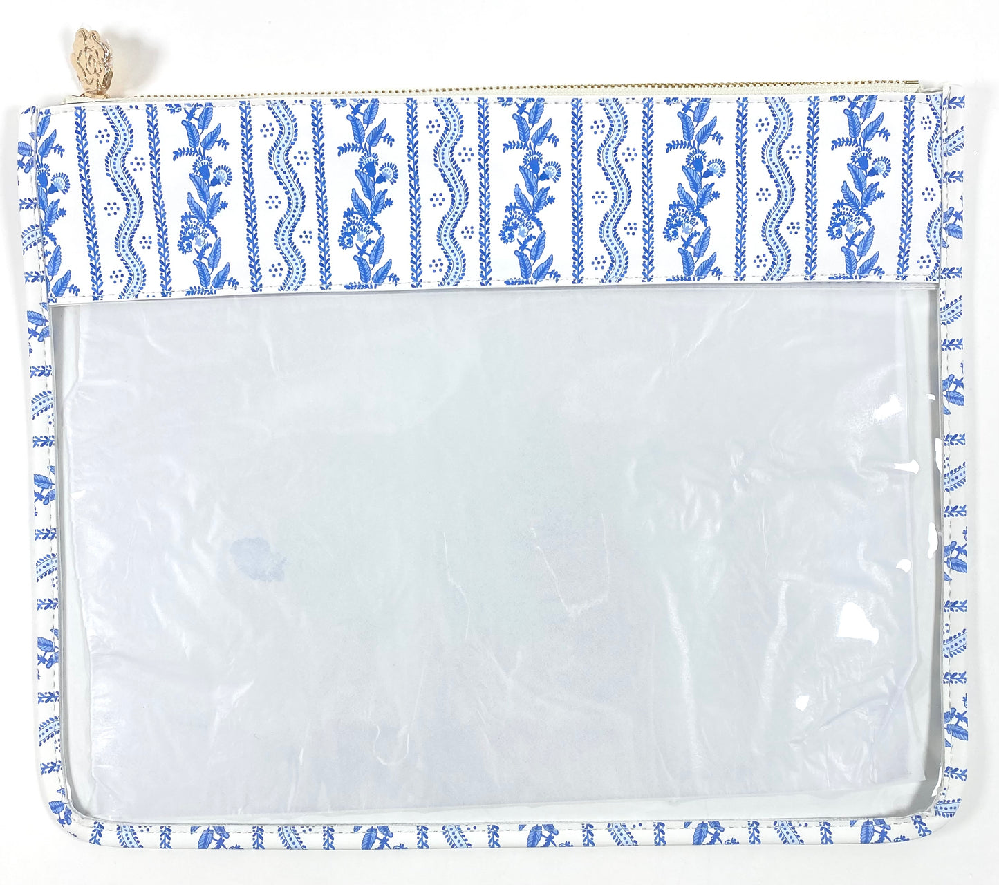 Large Emma Stripe Project Bag Blue