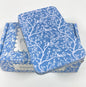 Printed Tin Box with Magnet Blue & White Trailing Floralsh