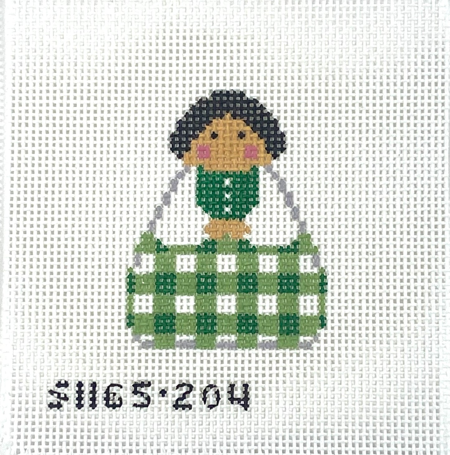 Stitching Angel Green Gingham Angel