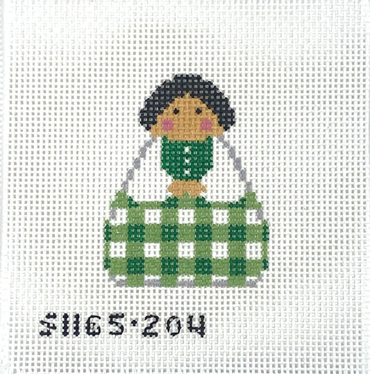 Stitching Angel Green Gingham Angel