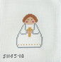 Stitching Angel White Angel with Gold Cross
