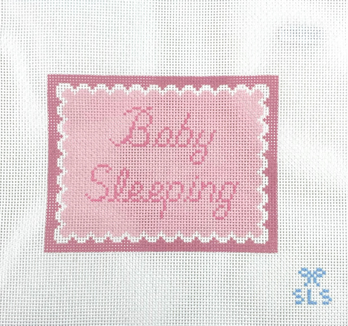 Baby Sleeping Pink Scallops