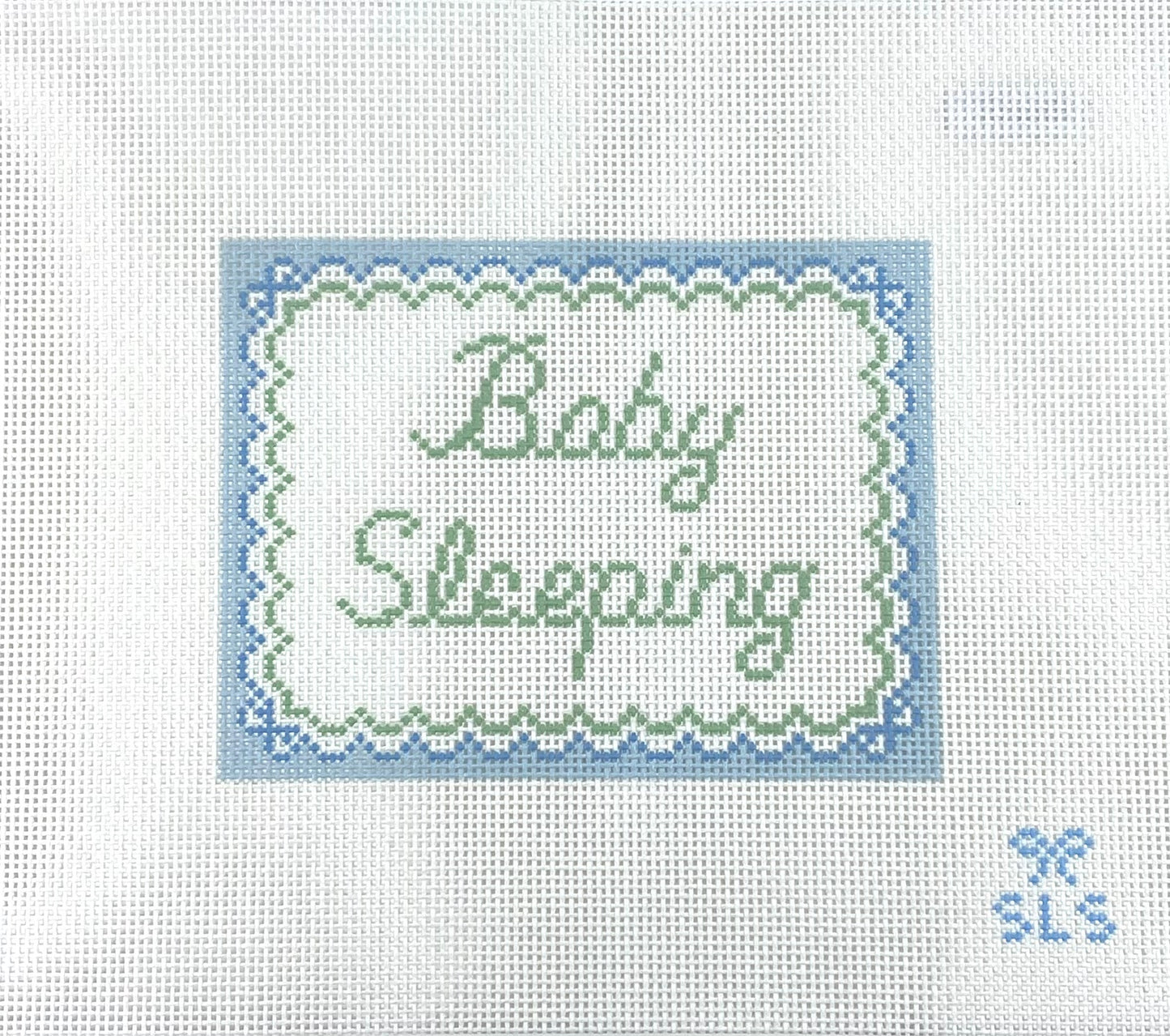 Baby Sleeping Blue Bows