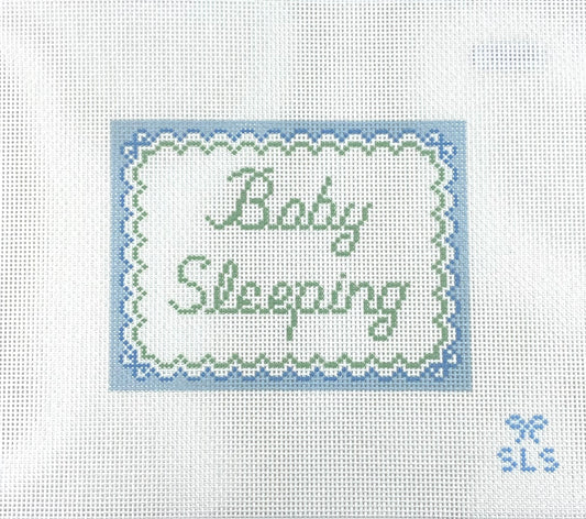 Baby Sleeping Blue Bows