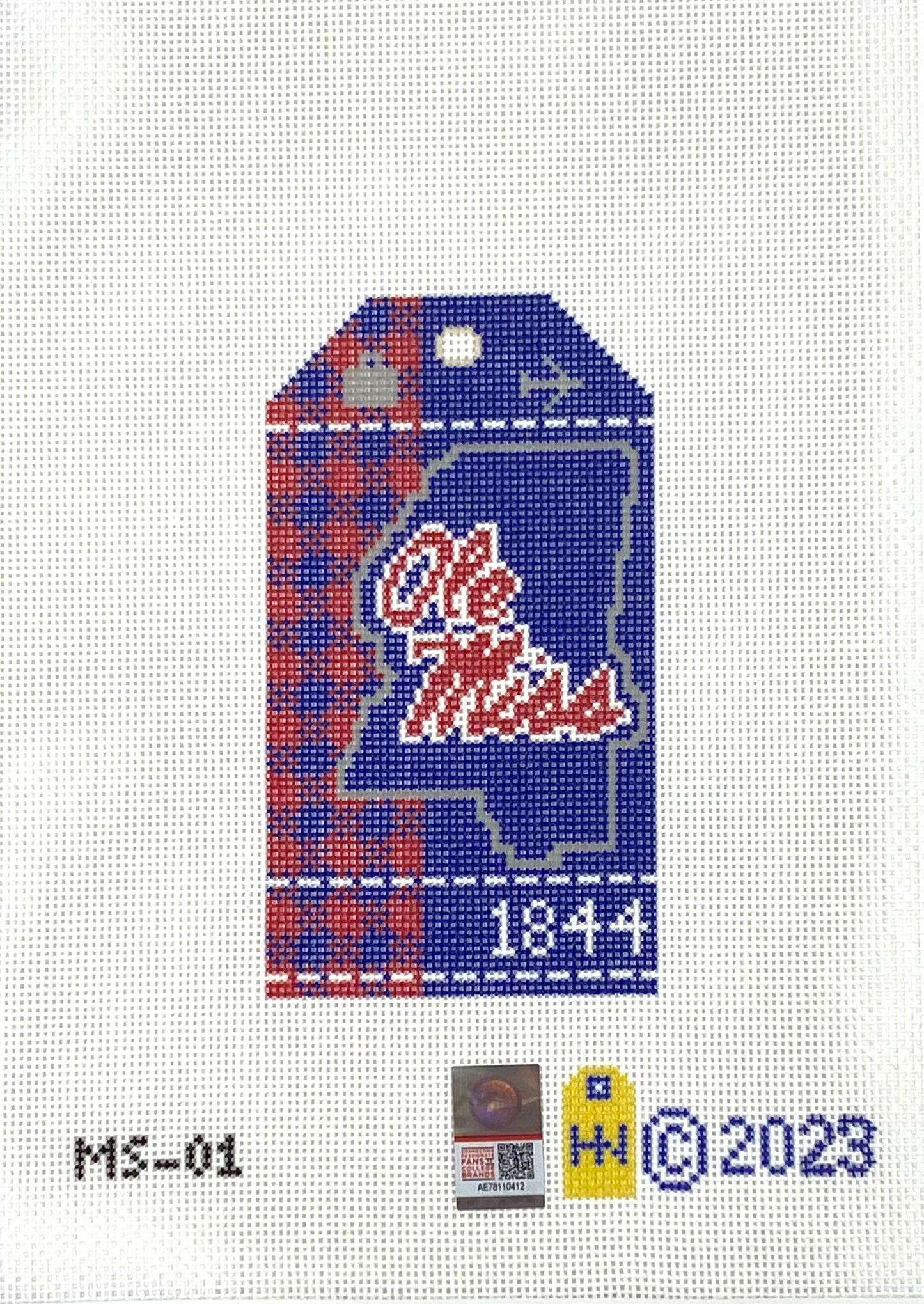 University of Mississippi Retro Travel Tag