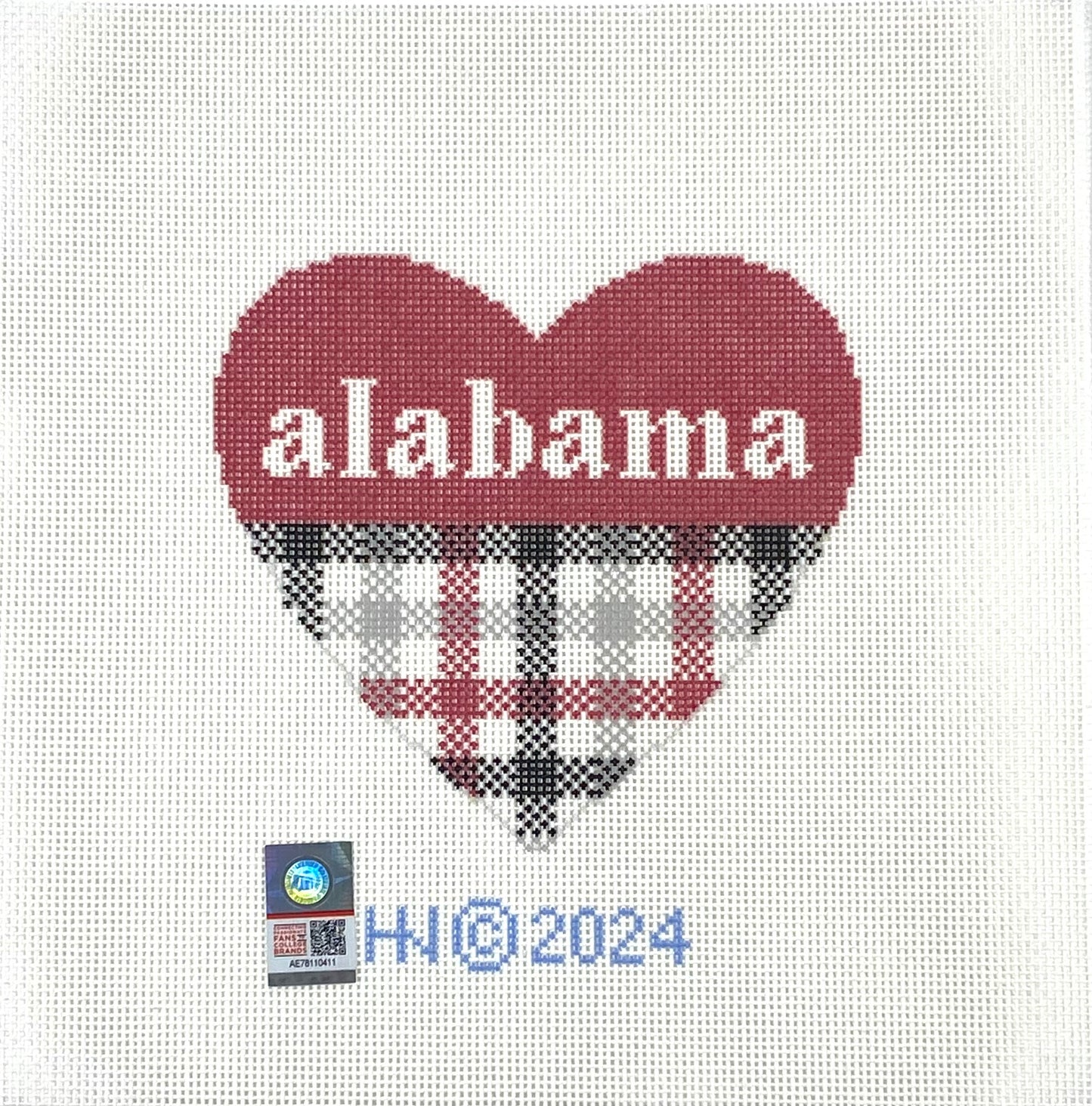 Alabama Small Heart Canvas