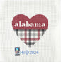 Alabama Small Heart Canvas