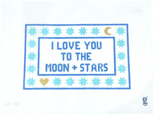 I Love You To The Moon + Stars Canvas