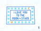 I Love You To The Moon + Stars Canvas