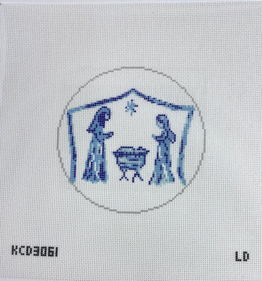Blue & White Nativity