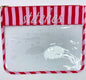 Stitches Red & Pink Stripe Project Bag