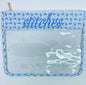 Stitches Blue Scallop Floral Hydrangea Project Bag