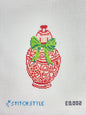 Red Ginger Jar with Green Bow