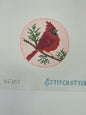 Pink Cardinal  with Stitch Guide