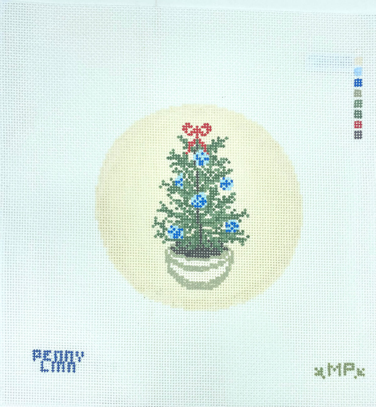 Vintage Blue Christmas Tree