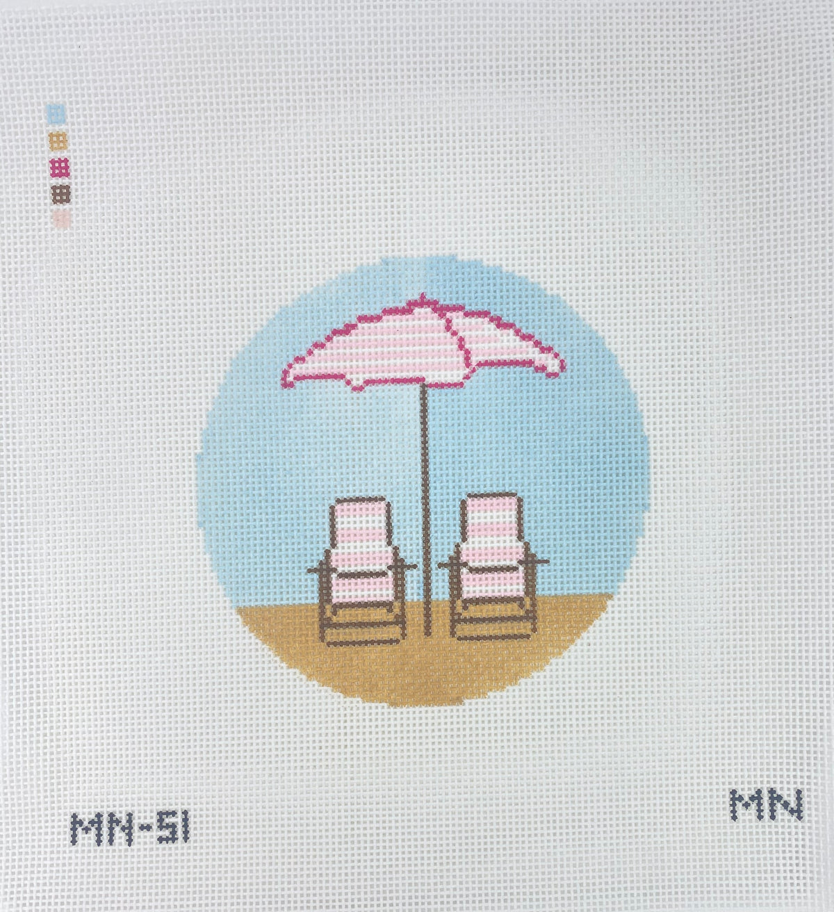 Pink Striped Beach Chairs