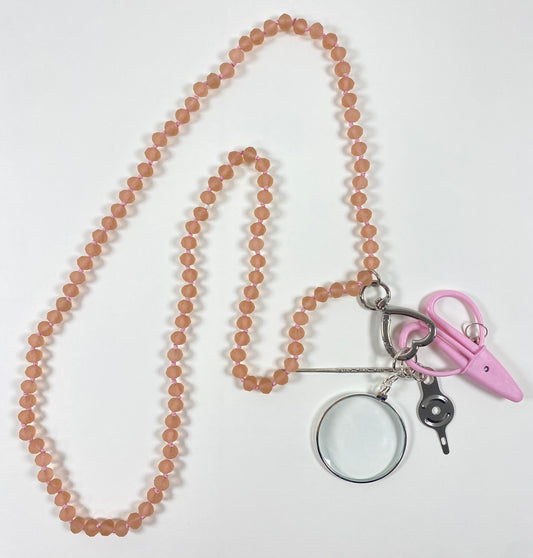 Gemstone Chatelaine -Matte Blush Pink