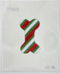 Striped Christmas Dog Bone