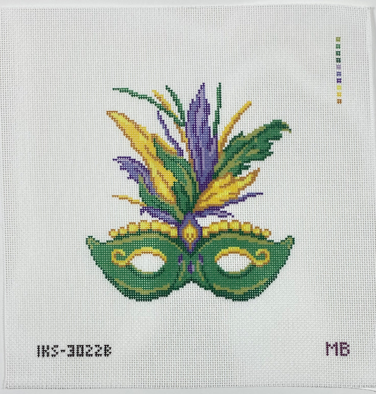 GREEN MARDI GRAS MASK