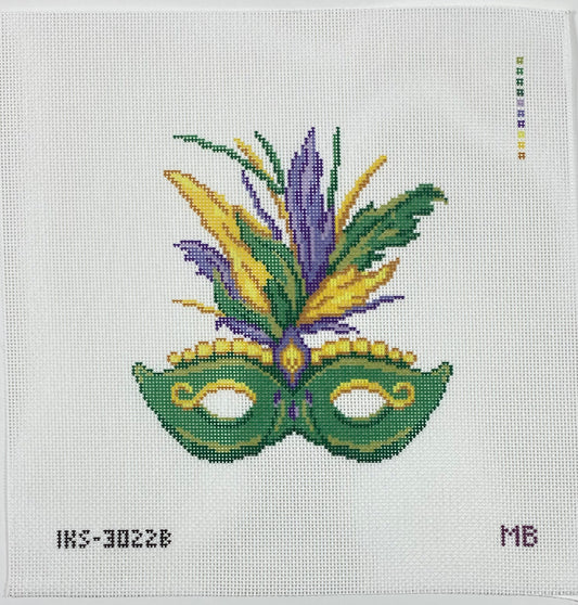 GREEN MARDI GRAS MASK