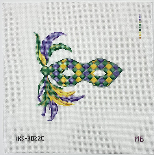 YELLOW MARDI GRAS MASK