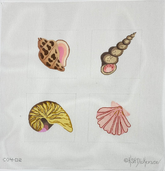Coasters - shells - multi natural