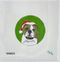 Santa Bulldog Round-Green