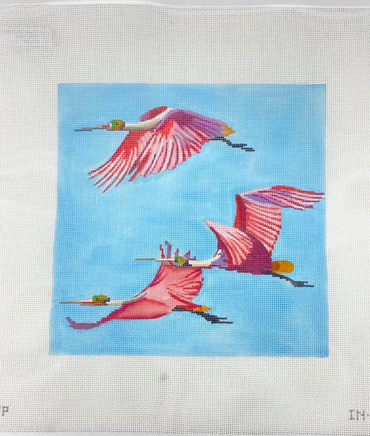 3 Crains in Flight
