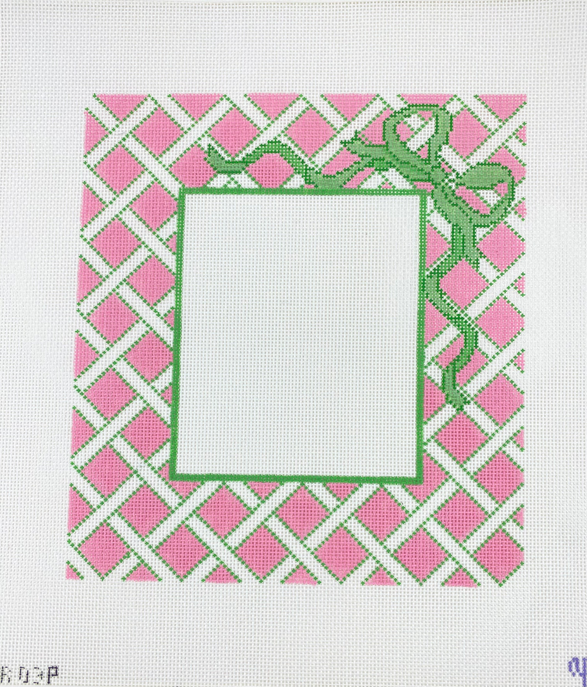 Pink Lattice Frame with bow