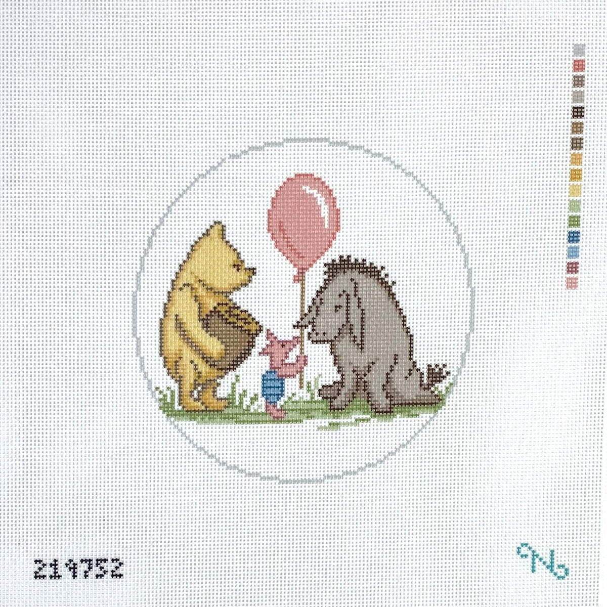 Balloon Friends Needlepoint Ornament