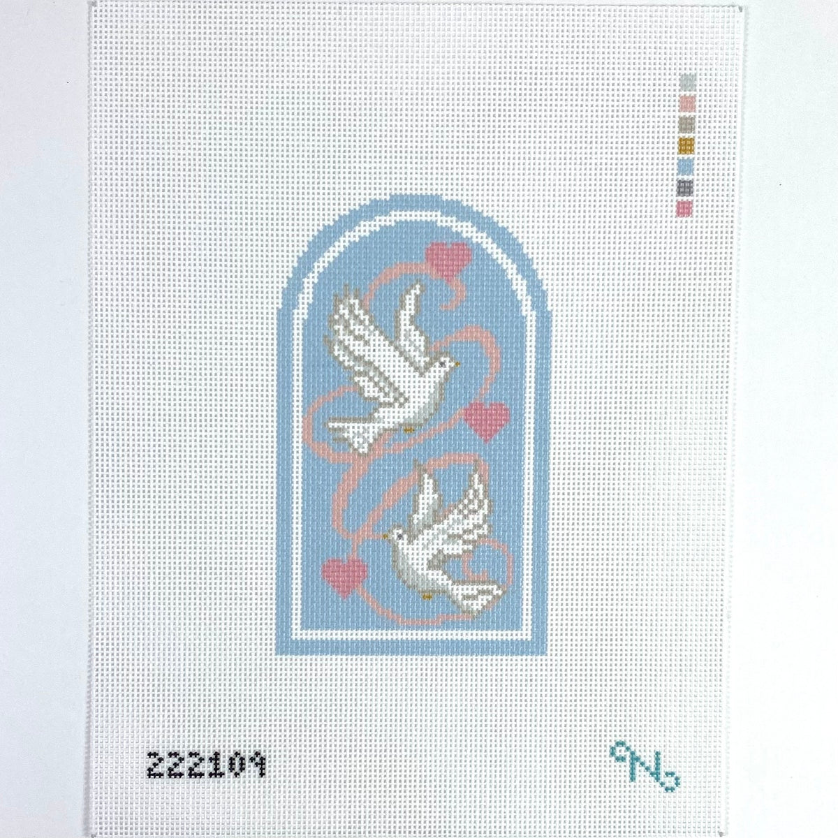 Hope Doves Needlepoint Ornament
