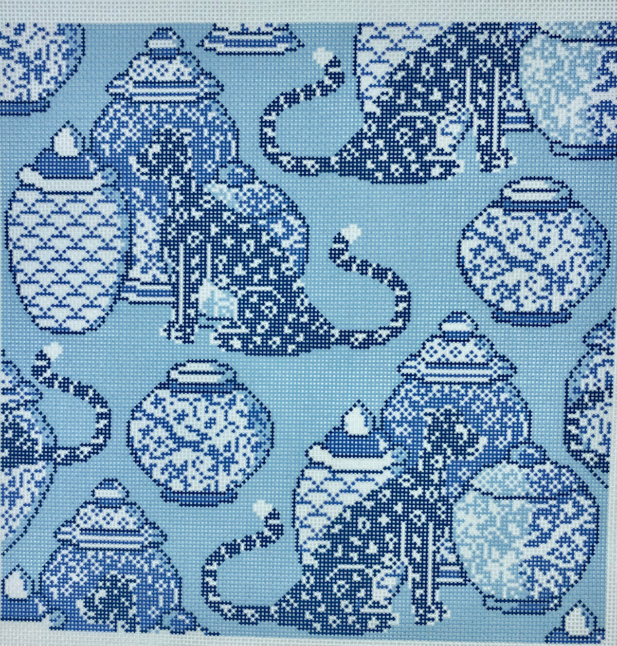 Leopard and Lidded Jars Square