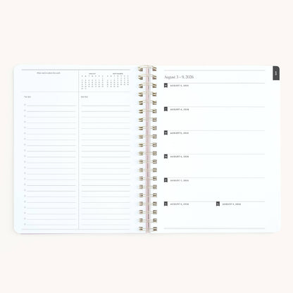 2026-2027 Large Softcover Weekly Simplified Planner - Misty Meadow