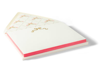 Bow | Fancy Pants Engraved Flat Notecards 