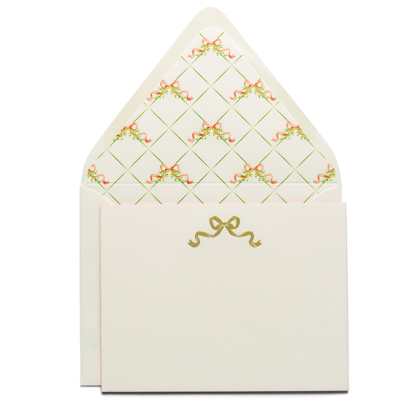 Bow | Fancy Pants Engraved Flat Notecards 
