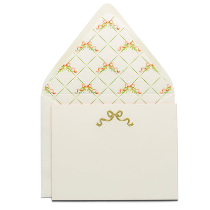 Bow | Fancy Pants Engraved Flat Notecards 