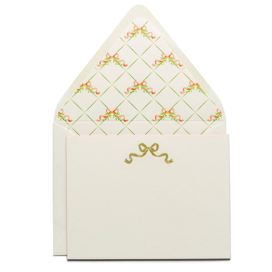 Bow | Fancy Pants Engraved Flat Notecards 