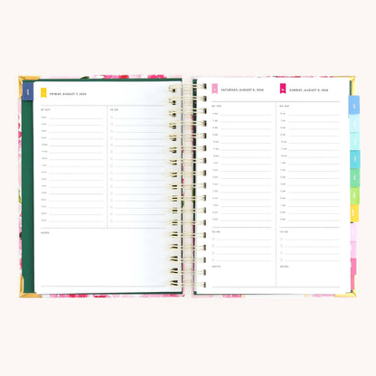 2026-2027 Spiral Daily Simplified Planner - Blush Hydrangea
